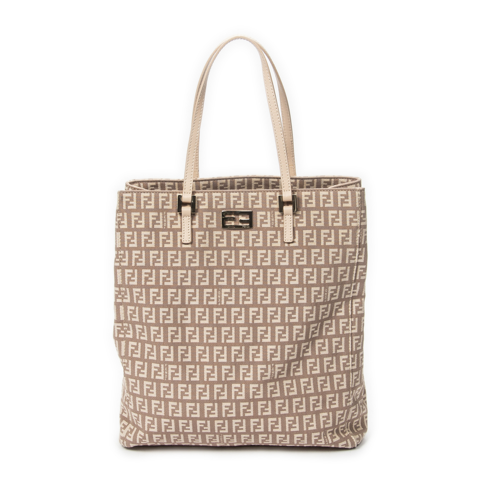 Fendi Vertical FF Slim Handle Tote